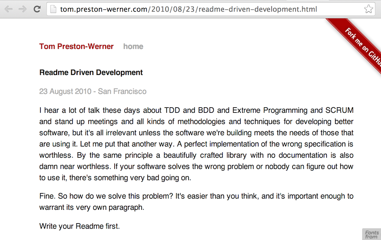 Readme Driven Development